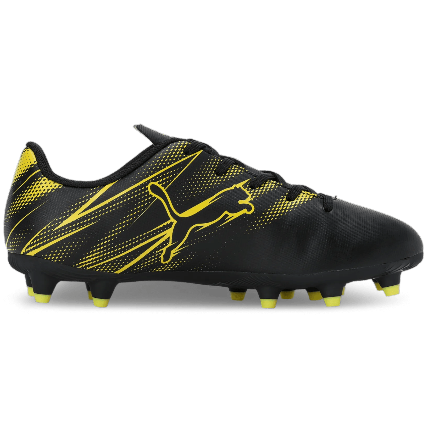 Puma Kids Attacanto FG_AG Puma Black-Yellow Blaze (Side 2)