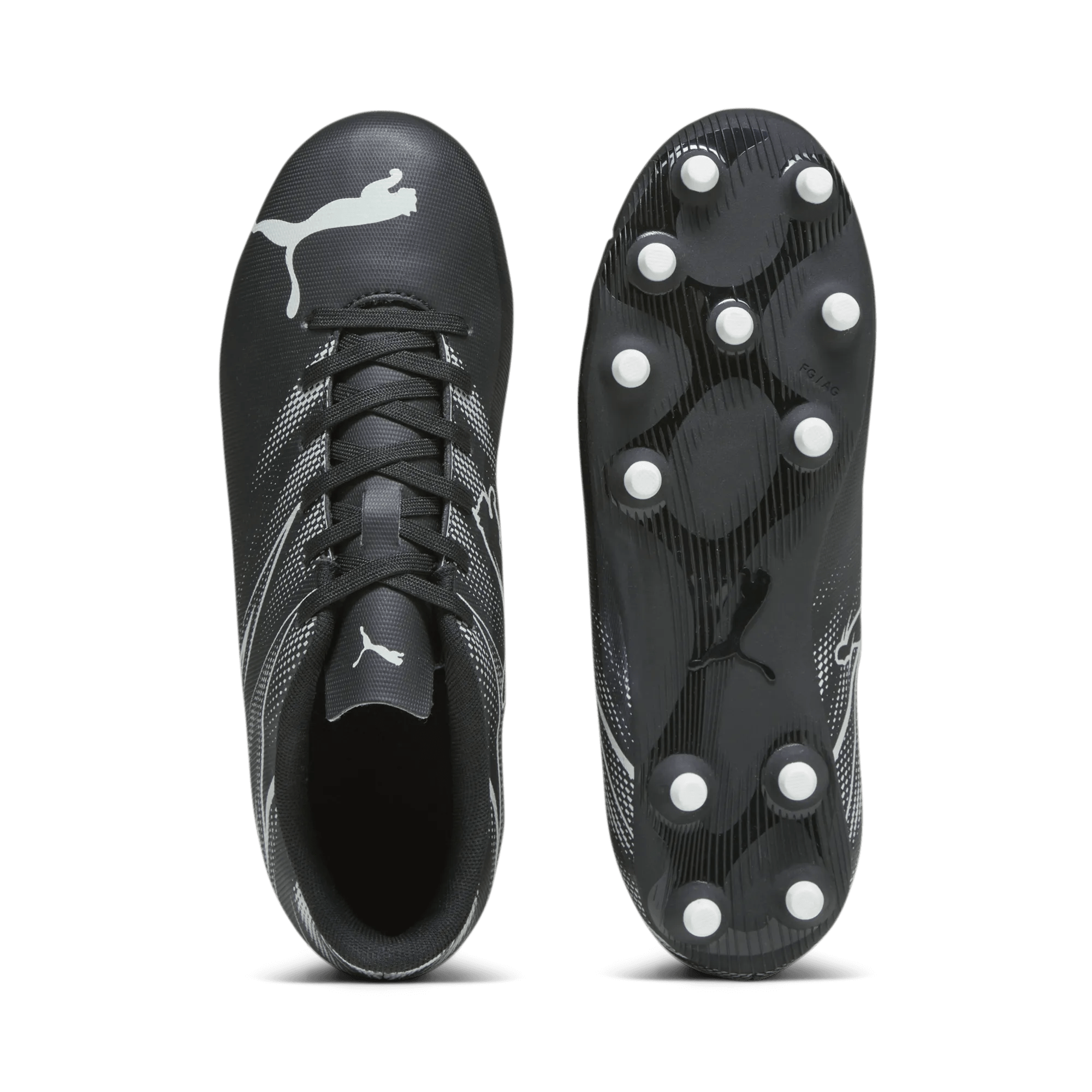 Puma Kids Attacanto FG_AG Puma Black-Silver Mist (Pair - Top and Bottom)