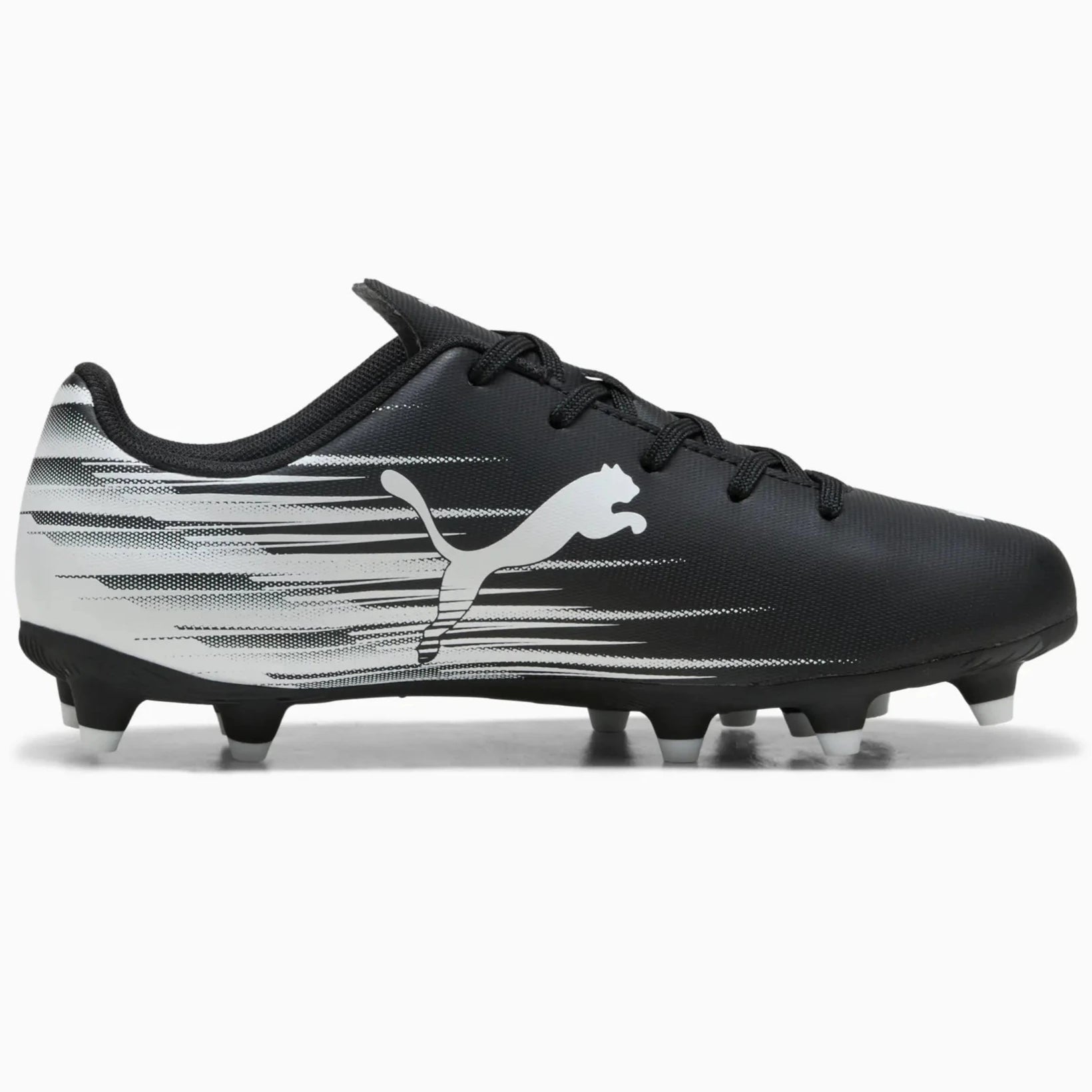 Puma Kid's Attacanto II Firm/Artificial Grounds Soccer Cleats Puma Black-Puma White (Side 2)