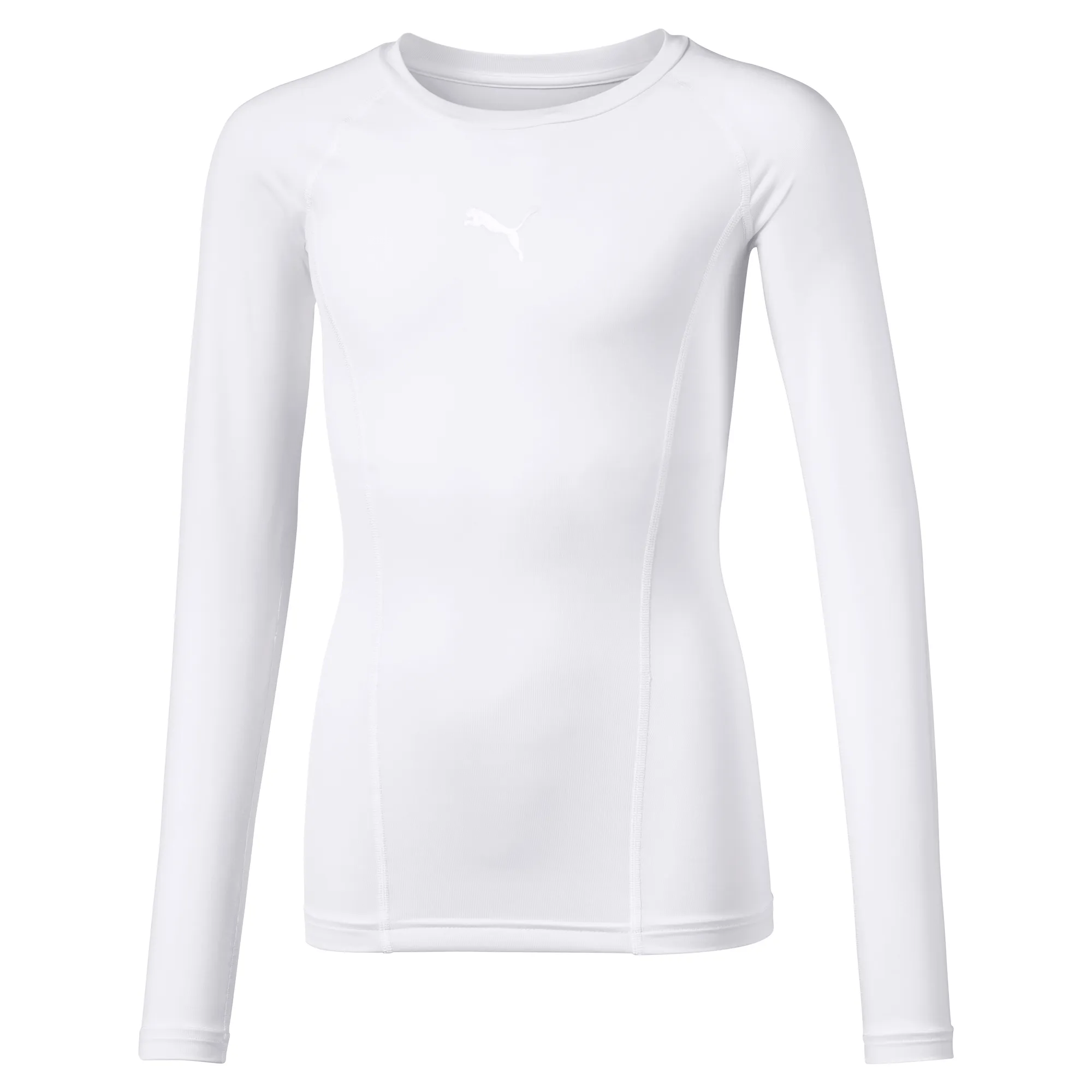 Puma LIGA Baselayer Youth Long Sleeve Tee Puma White (Front)