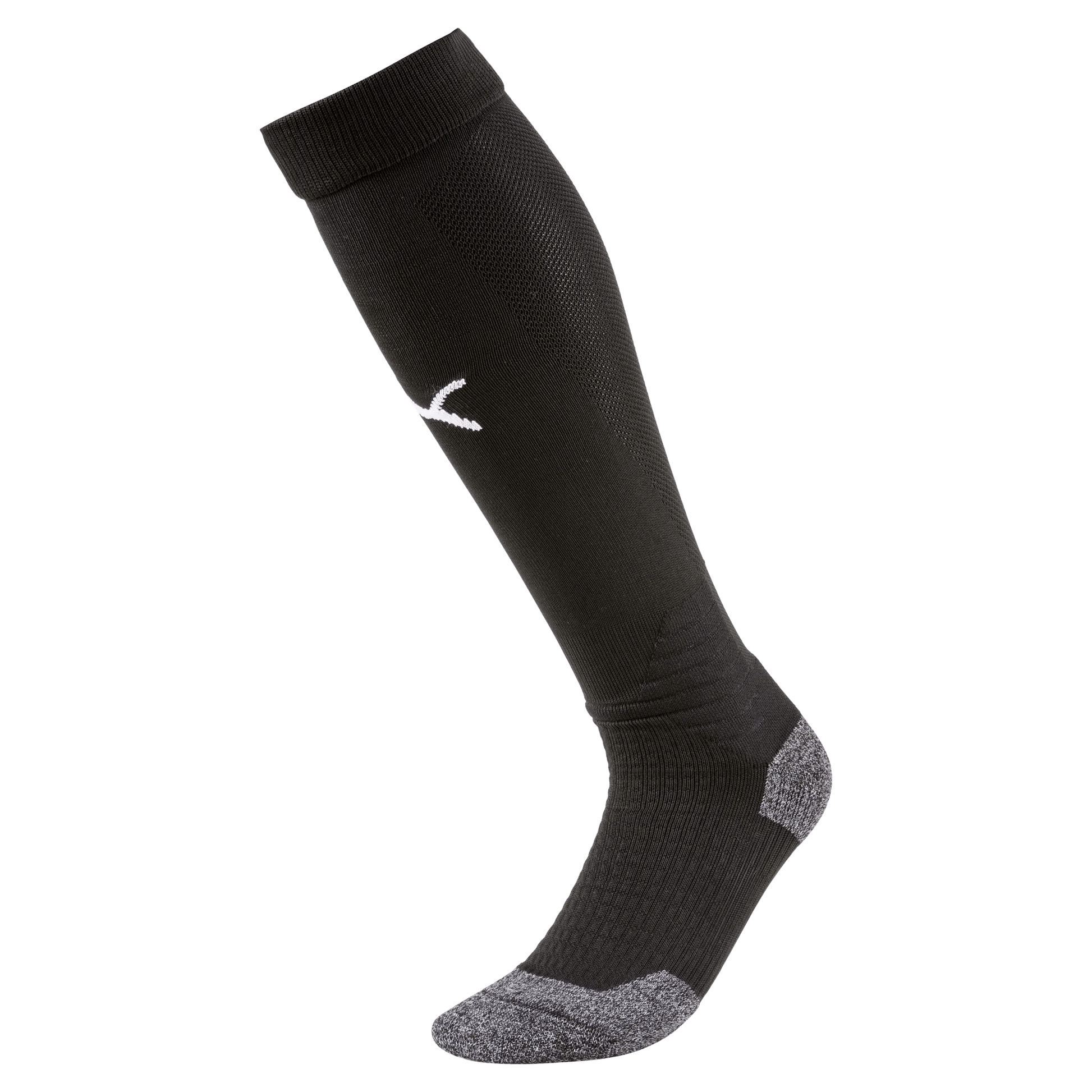 Puma Team Liga Socks Black-White (Single - Lateral)