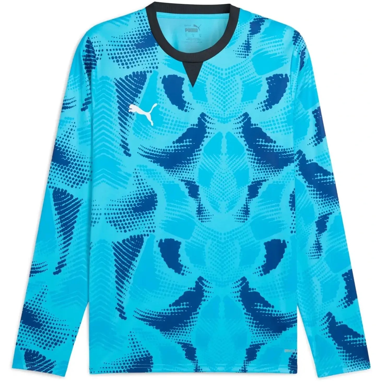 Puma Team Target Youth Goalkeeper Long-Sleeve Jersey Bright Aqua - Puma White (Front)