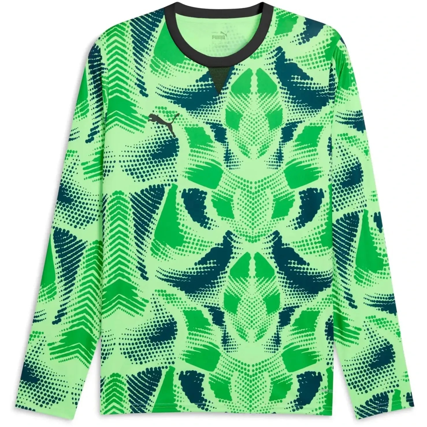 Puma Team Target Youth Goalkeeper Long-Sleeve Jersey Fizzy Lime - Puma Black (Front)