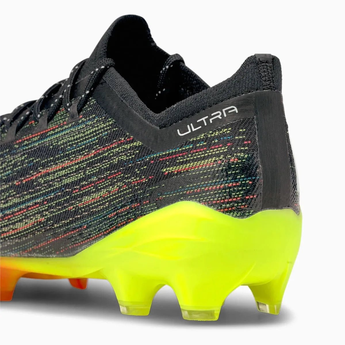 Puma Ultra 1.2 FG-AG - Black-White-Yellow Alert Soccer Cleats