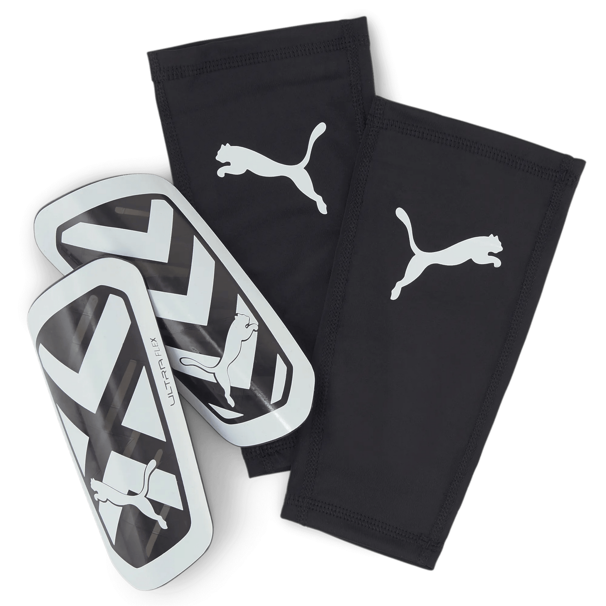 Puma Ultra Flex Sleeve Shin Guards - Black - White