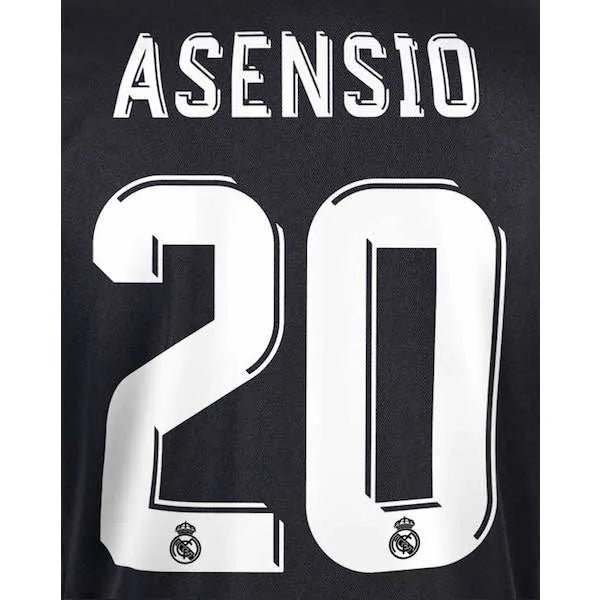 Real Madrid 2017/18 Away Asensio #20 Jersey Name Set