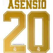 Real Madrid 2019/20 Home Asensio #20 Jersey Name Set
