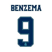 Real Madrid 2019/20 Third Benzema #9 Jersey Name Set