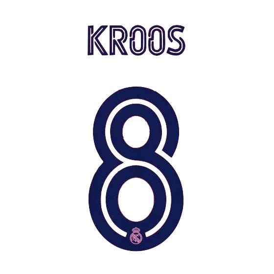 Real Madrid 2020/21 Away Kroos #8 Jersey Name Set