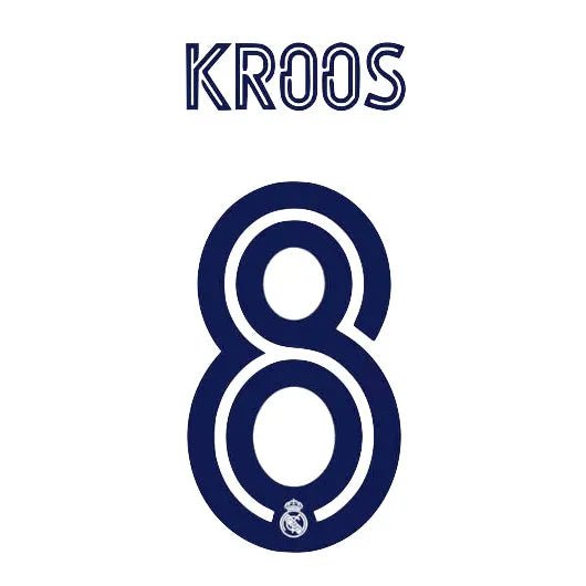 Real Madrid 2020/21 Home Kroos #8 Jersey Name Set