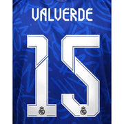 Real Madrid 2021/22 Away/Third Valverde #15 Jersey Name Set