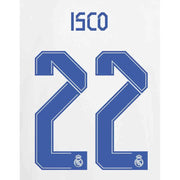 Real Madrid 2021/22 Home Isco #22 Jersey Name Set