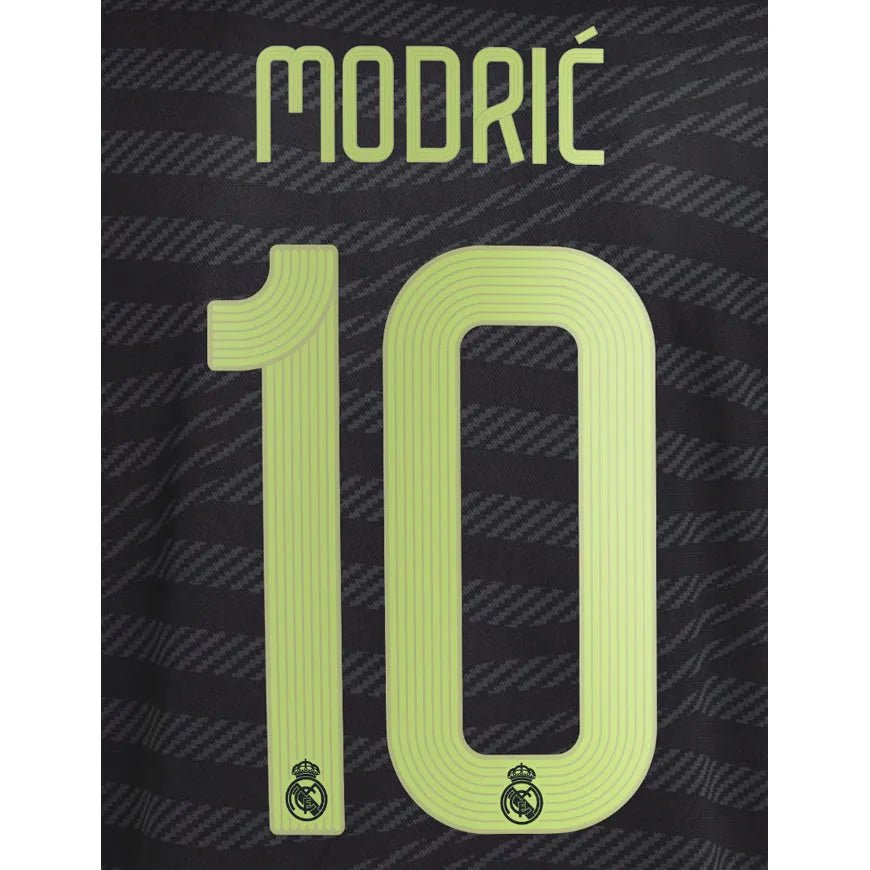 Real Madrid 2022/23 Third Modric #10 Jersey Name Set