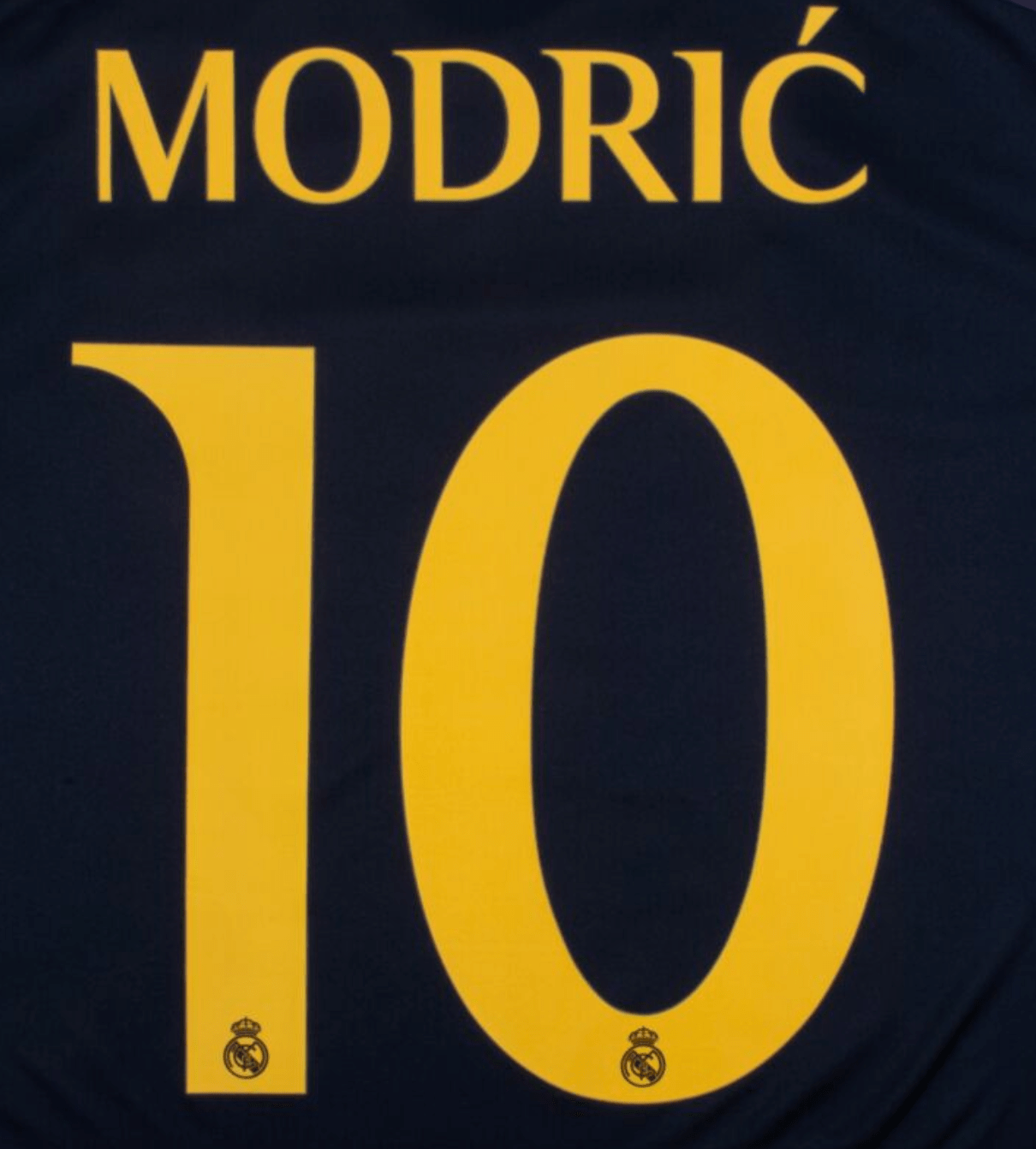 Real Madrid 2023/24 Away Modric #10 Youth Jersey Name Set