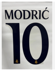 Real Madrid 2023/24 Home Modric #10 Jersey Name Set