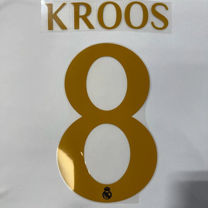 Real Madrid 2024/25 Away KROOS #8 Youth Official Name Set