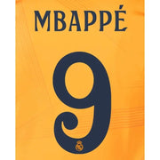 Real Madrid 2024-25 Away MBAPPE #9 Official Name Set (Back)