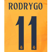 Real Madrid 2024/25 Away RODRYGO #11 Official Name Set