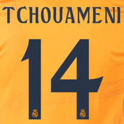 Real Madrid 2024_25 Away TCHOUAMENI #14 Official Name Set (Back)