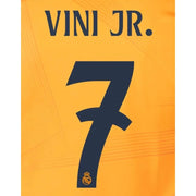 Real Madrid 2024/25 Away VINI JR #7 Youth Official Name Set