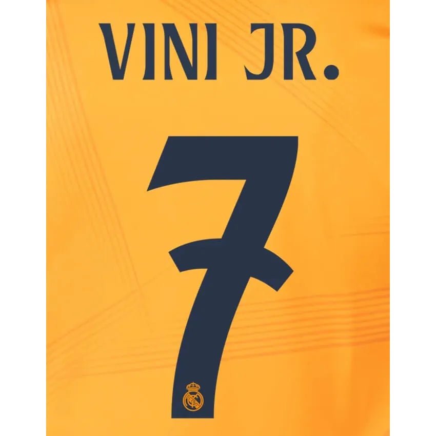 Real Madrid 2024/25 Away VINI JR #7 Youth Official Name Set