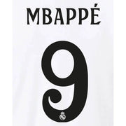 Real Madrid 2024/25 Home MBAPPE #9 Youth Official Name Set (Back)