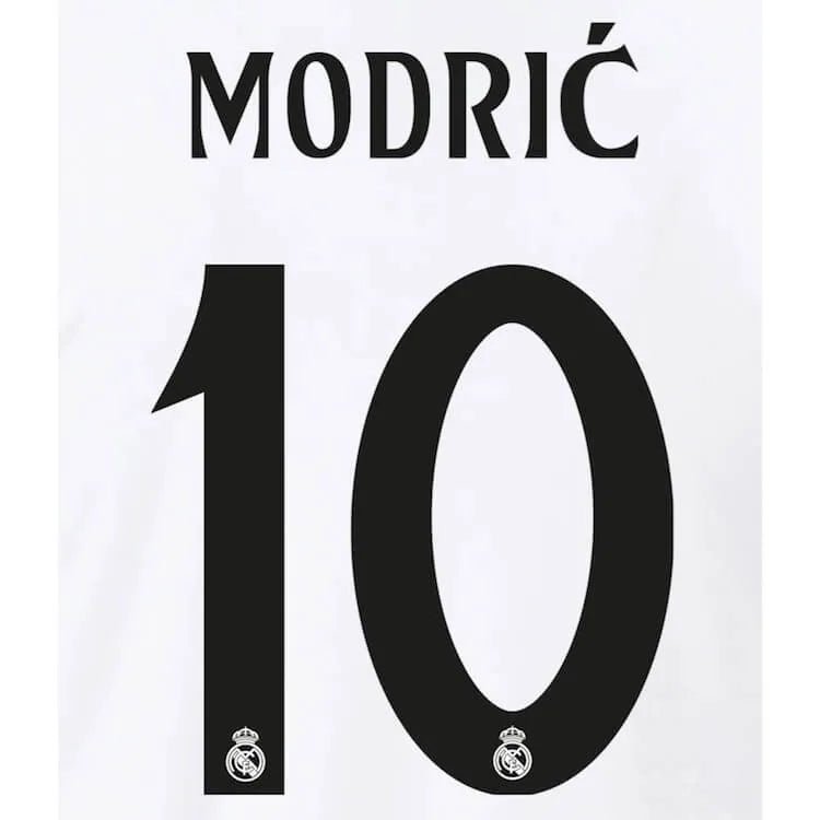 Real Madrid 2024/25 Home Modric #10 Jersey Name Set