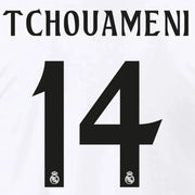 Real Madrid 2024_25 Home Tchouameni #14 Jersey Name Set (Back)