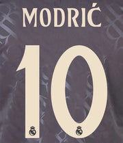 Real Madrid 2024-25 Third MODRIC #10 Youth Official Name Set (CL Version)