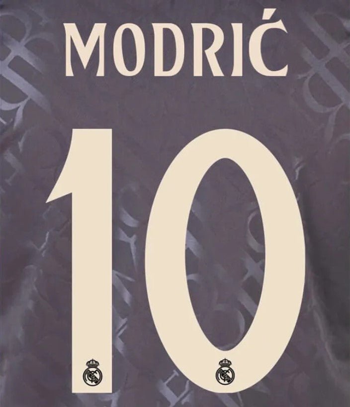 Real Madrid 2024-25 Third MODRIC #10 Youth Official Name Set (CL Version)