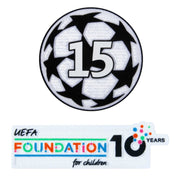 Real Madrid 2025- UCL Starball #15 +10th Anniversary UEFA Foundation Patch Set (Youth)