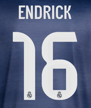 Real Madrid 2025/26 Away ENDRICK #16 Official Name Set