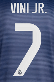 Real Madrid 2025/26 Away VINI JR #7 Youth Official Name Set