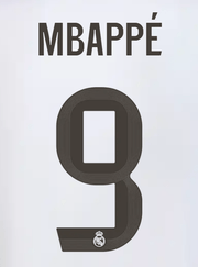 Real Madrid 2025/26 Home MBAPPE #9 Official Name Set