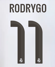 Real Madrid 2025/26 Home RODRYGO #11 Official Name Set