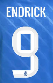 Real Madrid 2025/26 Third ENDRICK #9 Official Name Set (CL Version)