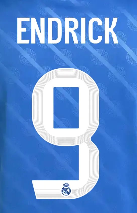 Real Madrid 2025/26 Third ENDRICK #9 Official Name Set (CL Version)