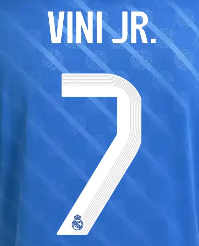 Real Madrid 2025/26 Third VINI JR #7 Official Name Set (CL Version)