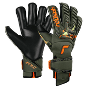 Reusch Attrakt Duo Evolution AdaptiveFlex Goalkeeper Gloves - Desert Green-Shocking Orange (Pair)