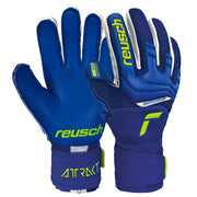 Reusch Attrakt Duo Ortho-Tech Goalkeeper Gloves - Blue-Volt (Pair)