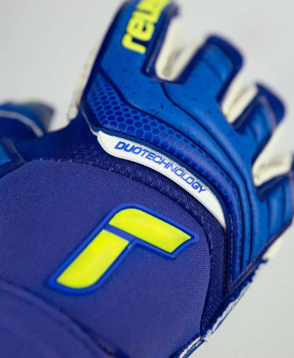 Reusch Attrakt Duo Ortho-Tech Goalkeeper Gloves - Blue-Volt (Detail 1)