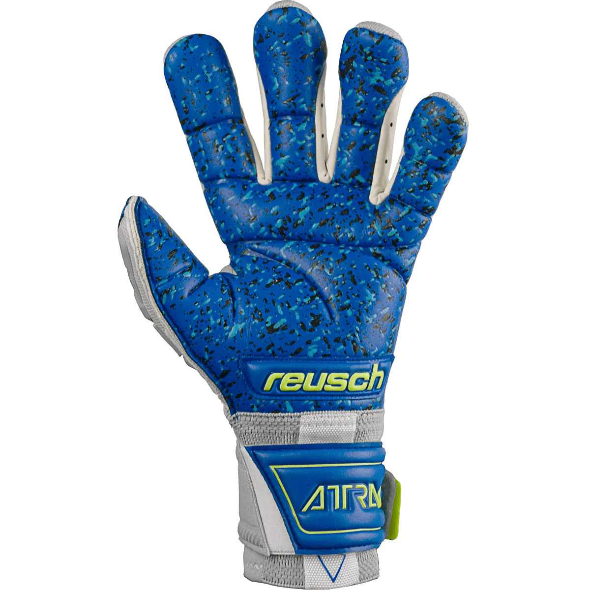 Reusch Attrakt Freegel Fusion Ortho-Tec Goaliator Goalkeeper Glove - Grey-Yellow-Blue