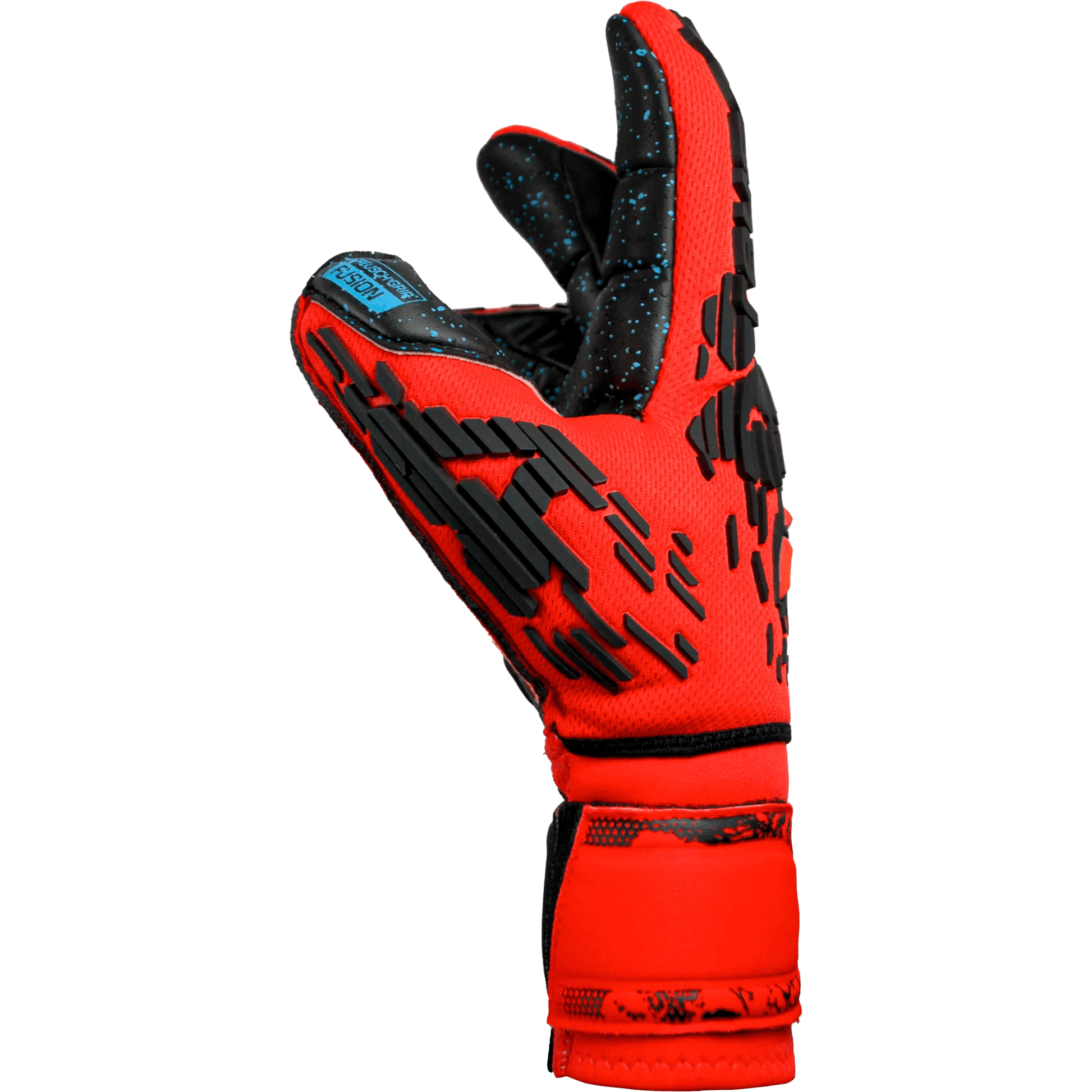 Reusch Attrakt Freegel Fusion Ortho-Tec Goaliator Goalkeeper Gloves - Bright Red-Black (Single - Side)