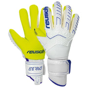 Reusch Attrakt Freegel G3 Ortho-Tec Goalkeeper Gloves - White-Blue-Volt