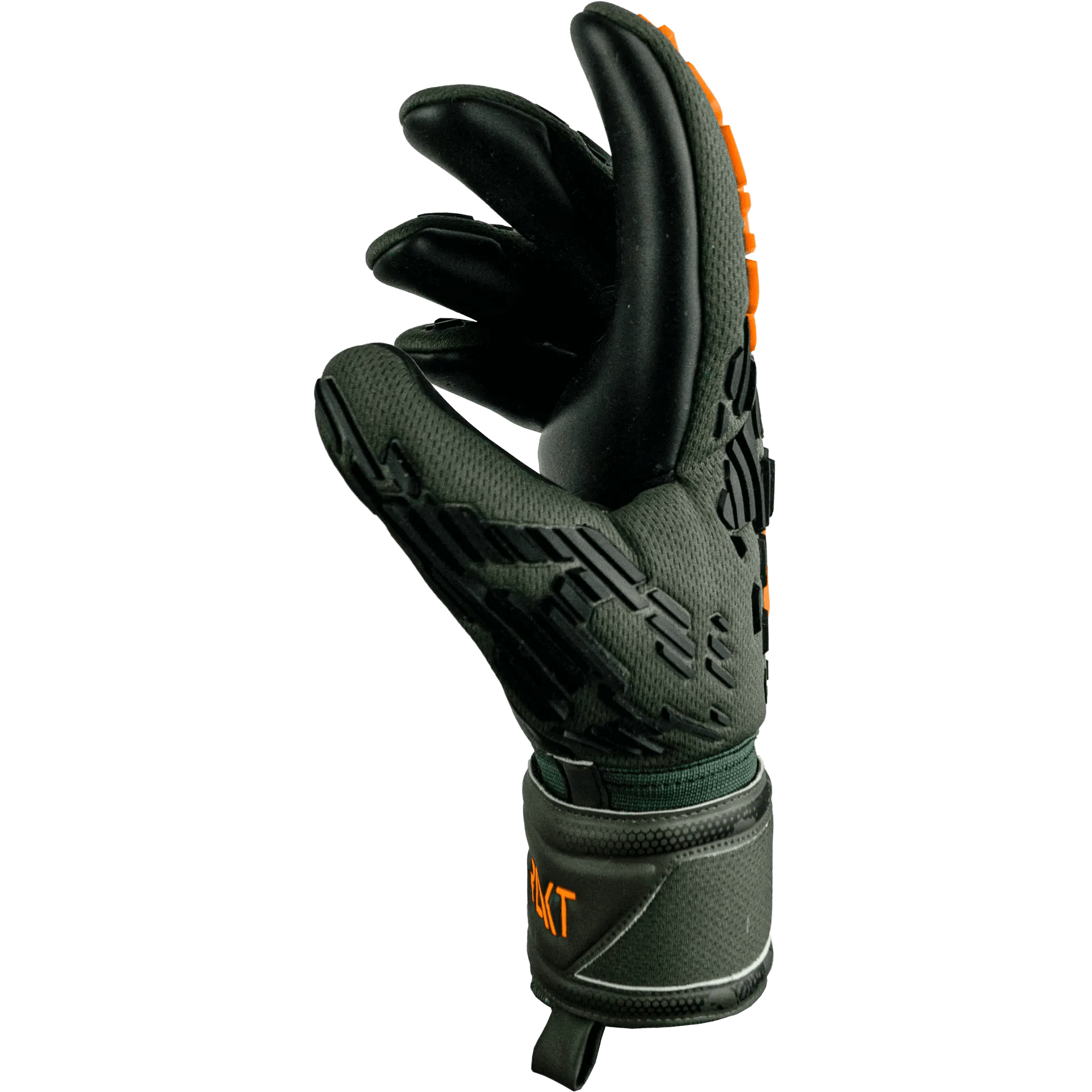 Reusch Attrakt Freegel Silver Goalkeeper Gloves - Desert Green-Orange-Black (Single - Side)