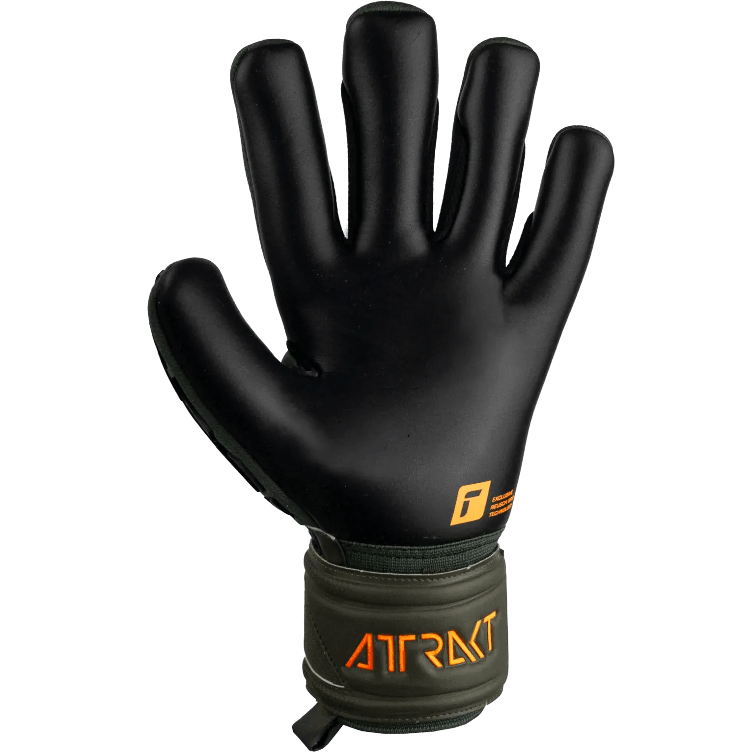 Reusch Attrakt Freegel Silver Goalkeeper Gloves - Desert Green-Orange-Black (Single - Inner)
