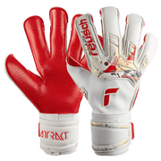 Reusch Attrakt Gold X Glueprint Ortho-Tec FS Goalkeeper Gloves - White-Gold-Red (Pair)