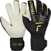 Reusch Attrakt Gold X Glueprint Ortho-Tec Goalkeeper Gloves - Black-Gold (Pair)
