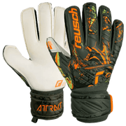 Reusch Attrakt Grip Desert Bloom Collection Goalkeeper Gloves - Olive Green-Orange (Pair)