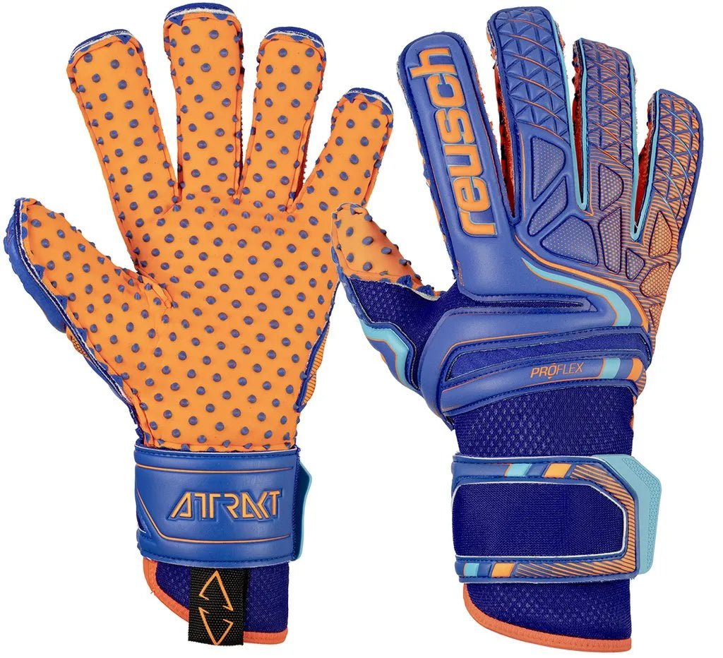 Reusch Attrakt Pro G3 Speedbump Goalkeeper Gloves - Blue-Orange